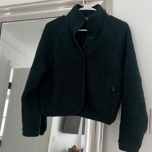 Aritzia Dark Green Sherpa Ski Jacket